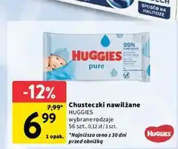 Intermarche Chusteczki nawilżane Huggies Pure oferta