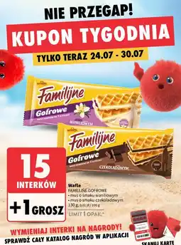 Intermarche Wafle gofrowe czekoladowe Jutrzenka Familijne oferta