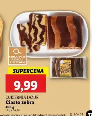 Lidl CUKIERNIA LAZUR Ciasto zebra oferta