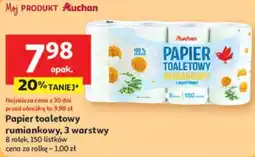 Auchan Papier toaletowy rumiankowy, 3 warstwy oferta