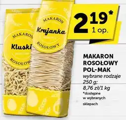 Groszek Makaron rosołowy Pol-Mak wybrane rodzaje oferta