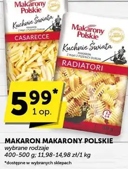 Groszek Makaron Makarony Polskie wybrane rodzaje oferta