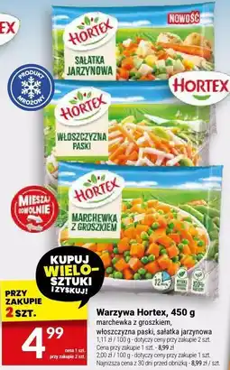 Twój Market Warzywa mrożone Hortex marchewka z groszkiem, włoszczyzna paski, sałatka jarzynowa oferta