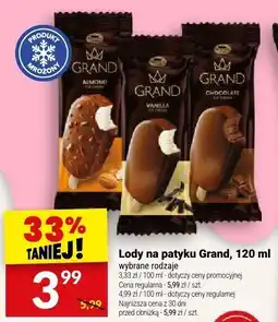 Twój Market Lody na patyku Grand różne rodzaje oferta
