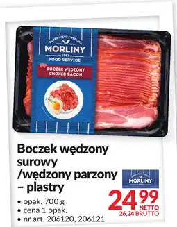 Makro Boczek wędzony surowy/wędzony parzony plastry Morliny oferta