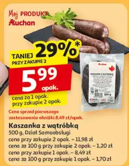 Auchan Kaszanka z wątróbką Auchan oferta