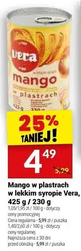 Twój Market Mango w plastrach w lekkim syropie Vera oferta