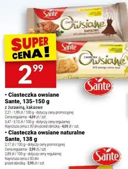 Twój Market Ciasteczka owsiane naturalne Sante oferta
