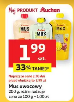Auchan Mus owocowy Auchan oferta