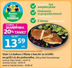 Auchan Stek lub bekon z fileta z kaczki ze ściółki Auchan oferta
