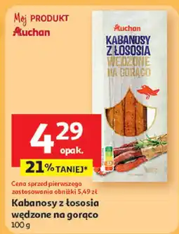 Auchan Kabanosy z łososia wędzone na gorąco Auchan oferta