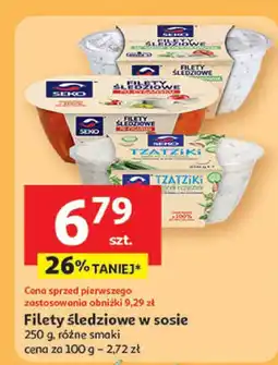 Auchan Filety śledziowe w sosie pomidorowym Seko oferta