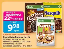 Auchan Płatki śniadaniowe Nestle Chocapic, Nesquik, Cini Minis oferta