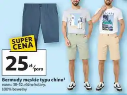 Auchan Bermudy męskie typu chino oferta