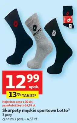 Auchan Skarpety męskie sportowe Lotto oferta