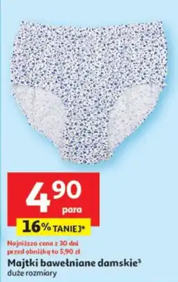 Auchan Majtki bawełniane damskie oferta
