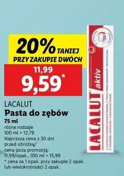 Lidl Pasta do zębów Lacalut Aktiv oferta