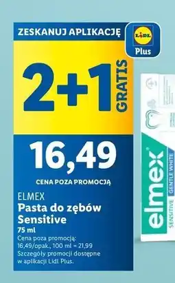 Lidl Pasta do zębów whitening Elmex Sensitive oferta