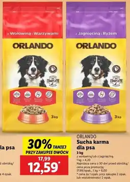Lidl Karma dla psa nuggetsy wołowiną Orlando oferta