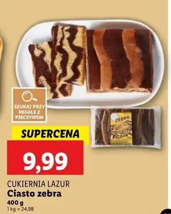 Lidl Ciasto zebra Cukiernia Lazur oferta