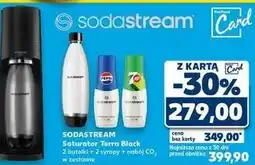 Kaufland Zestaw: urządzenie terra black + 2x butelki 1l 1 cylinder syrop pepsi 7up Sodastream oferta