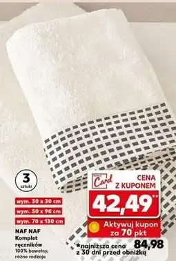 Kaufland Komplet ręczników Nafnaf oferta