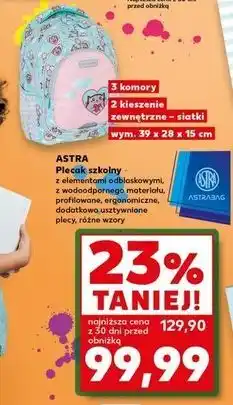Kaufland Plecak szkolny 3-komorowy Astra oferta