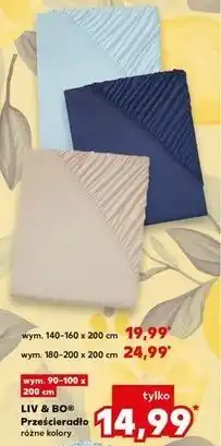 Kaufland Prześcieradło 180-200 x 200 cm Liv & Bo oferta