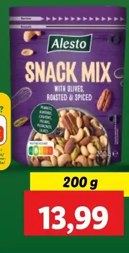 Lidl Mieszanka orzechów z oliwkami Snack Mix Alesto oferta
