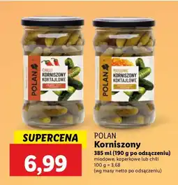 Lidl Ogórki korniszony koktajlowe chilli POLAN oferta