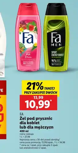 Lidl Żel pod prysznic Fa oferta