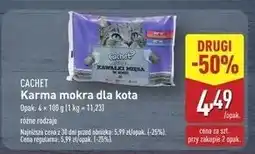 ALDI Karma dla kota kawałki mięsa w sosie Cachet oferta