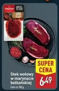 ALDI Stek z udźca wołowego w marynacie bałkańskiej Sokołów Grill House oferta