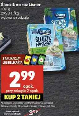 Delikatesy Centrum Śledź na raz Lisner oferta