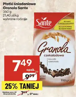 Delikatesy Centrum Płatki śniadaniowe Granola Sante czekoladowa oferta