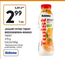 Intermarche Jogurt pitny Twist brzoskwinia-mango Bakoma oferta