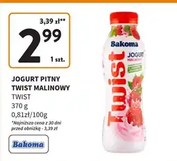 Intermarche Jogurt pitny Twist malinowy Bakoma oferta