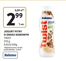 Intermarche Jogurt pitny Twist o smaku kawowym Bakoma oferta