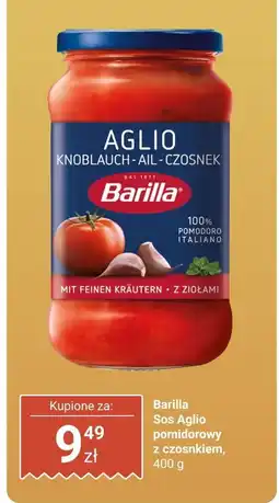 Biedronka Sos pomidorowy Aglio z czosnkiem Barilla oferta