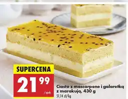 Biedronka Ciasto z mascarpone i galaretką z marakują Biedronka oferta