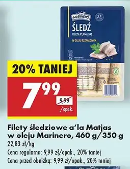 Biedronka Filety śledziowe a'la Matjas w oleju Marinero oferta