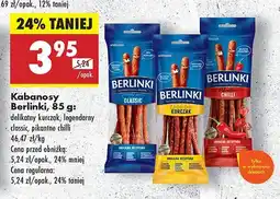 Biedronka Kabanosy Berlinki oferta