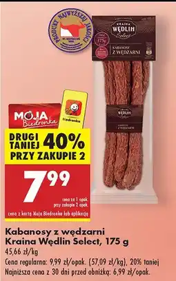 Biedronka Kabanosy z wędzarni Kraina Wędlin Select oferta