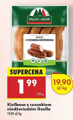 Biedronka Kiełbasa z czosnkiem niedźwiedzim Gzella oferta