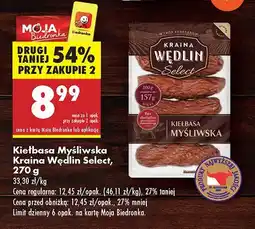 Biedronka Kiełbasa myśliwska Kraina Wędlin Select oferta