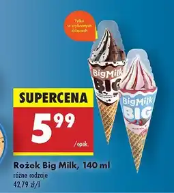 Biedronka Lód rożek Big Milk oferta