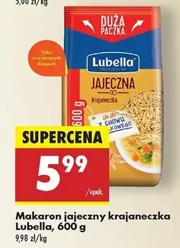 Biedronka Makaron jajeczny krajanka Lubella oferta