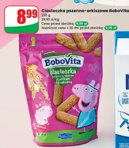 Dino Ciasteczka pszenno-orkiszowe z jabłkiem i brzoskwinią peppa Bobovita oferta