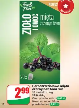 Dino Herbatka mięta z czarnym bzem Tea & Fun oferta