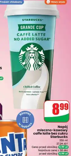 Dino Napój caffe latte bez cukru Starbucks oferta